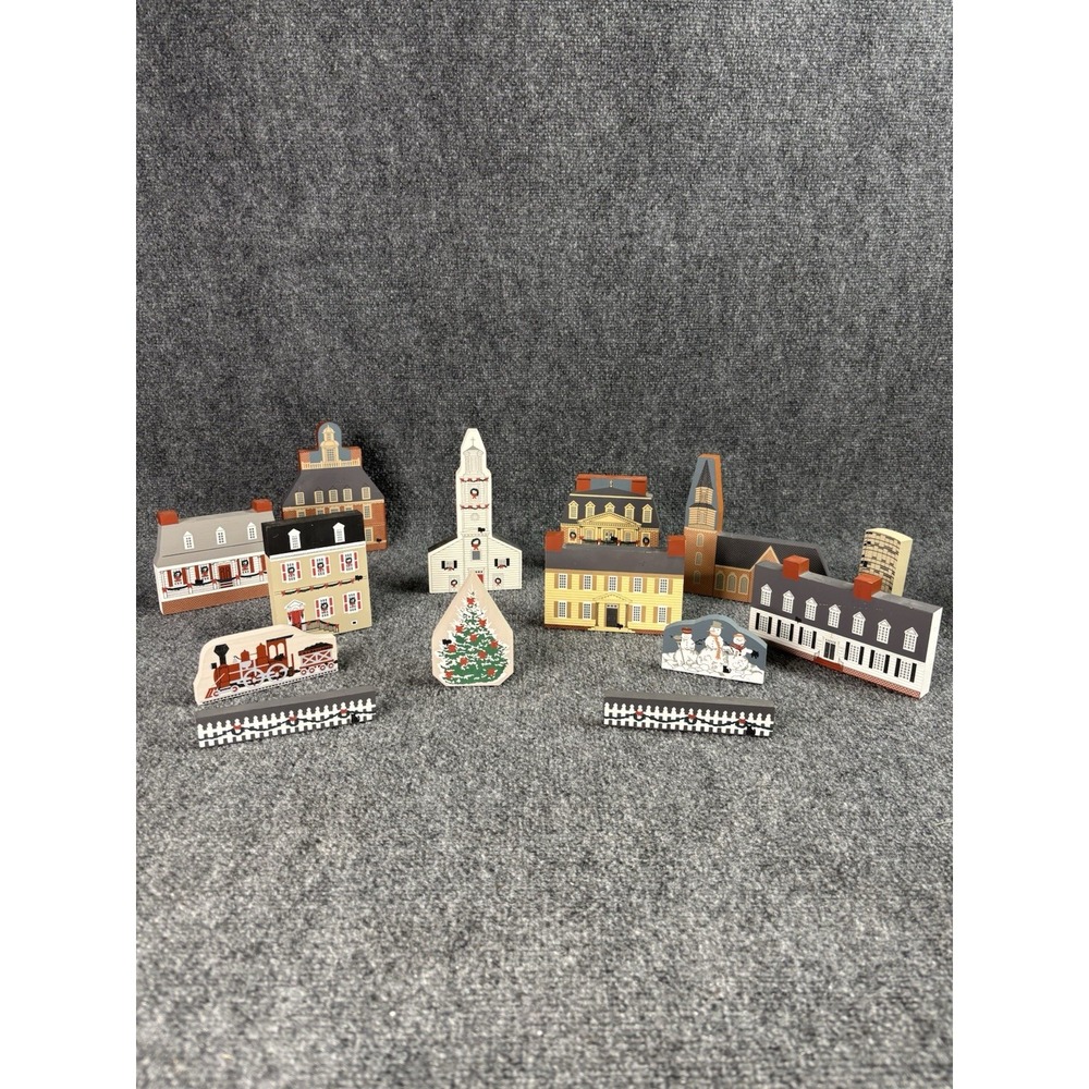 Vintage Lot 13 The Cat's Meow Houses Village 80's 90's Longaberger